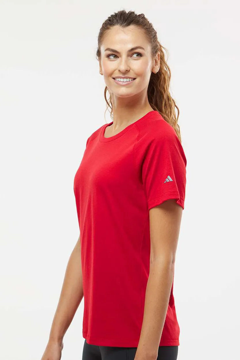 Adidas Womens Short Sleeve Crewneck T-Shirt - Power Red