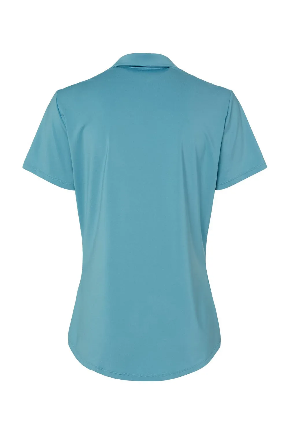 Adidas Womens Ultimate Moisture Wicking Short Sleeve Polo Shirt - Hazy Blue