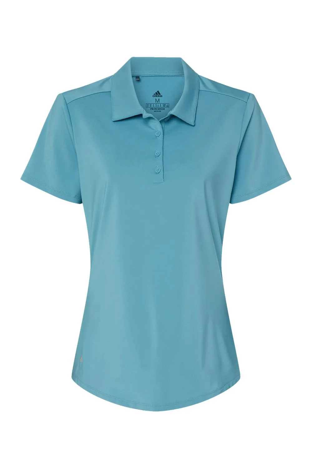 Adidas Womens Ultimate Moisture Wicking Short Sleeve Polo Shirt - Hazy Blue