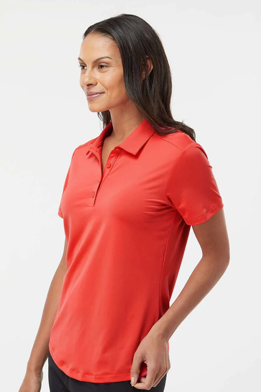 Adidas Womens Ultimate Moisture Wicking Short Sleeve Polo Shirt - Real Coral
