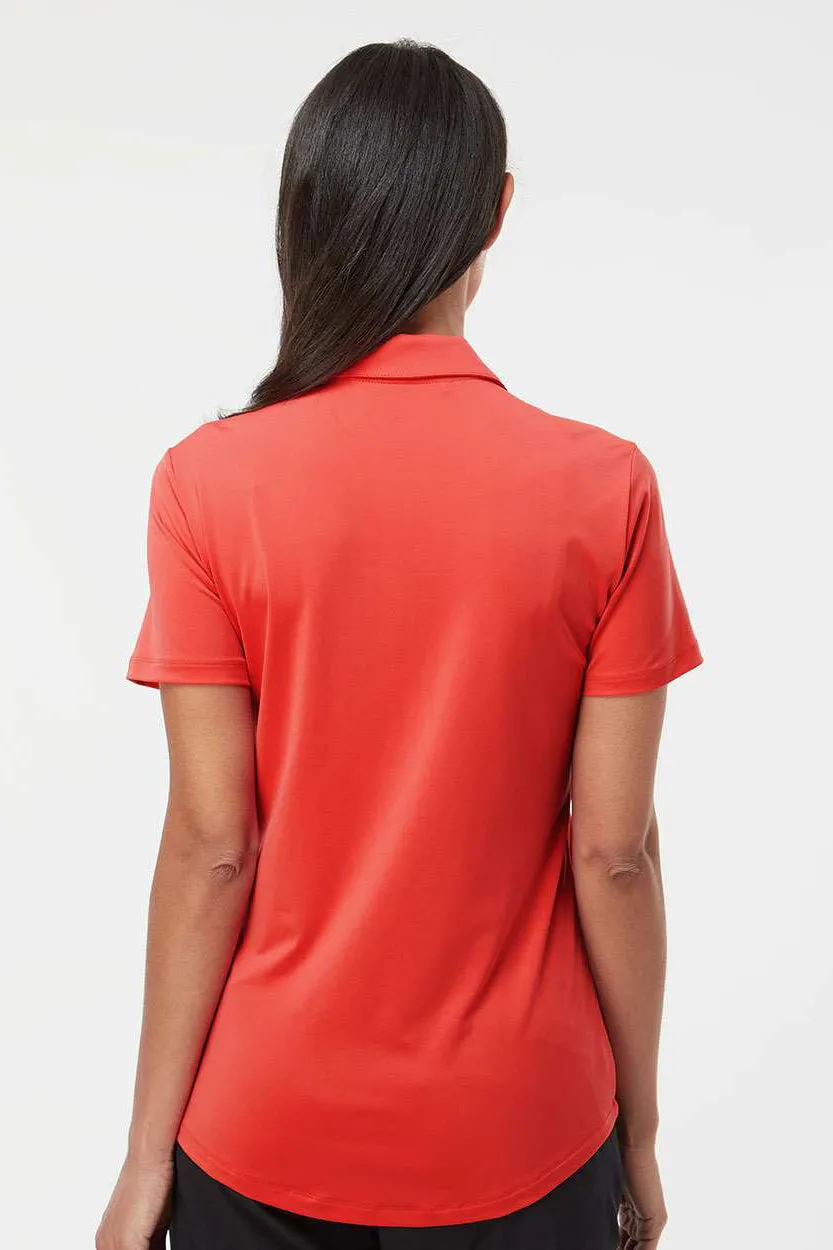 Adidas Womens Ultimate Moisture Wicking Short Sleeve Polo Shirt - Real Coral