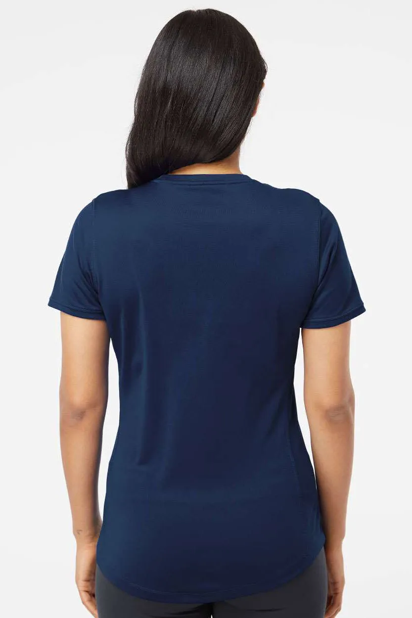 Adidas Womens UPF 50  Short Sleeve Crewneck T-Shirt - Collegiate Navy Blue