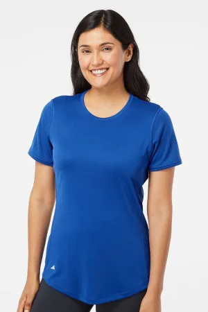 Adidas Womens UPF 50  Short Sleeve Crewneck T-Shirt - Collegiate Royal Blue - Closeout