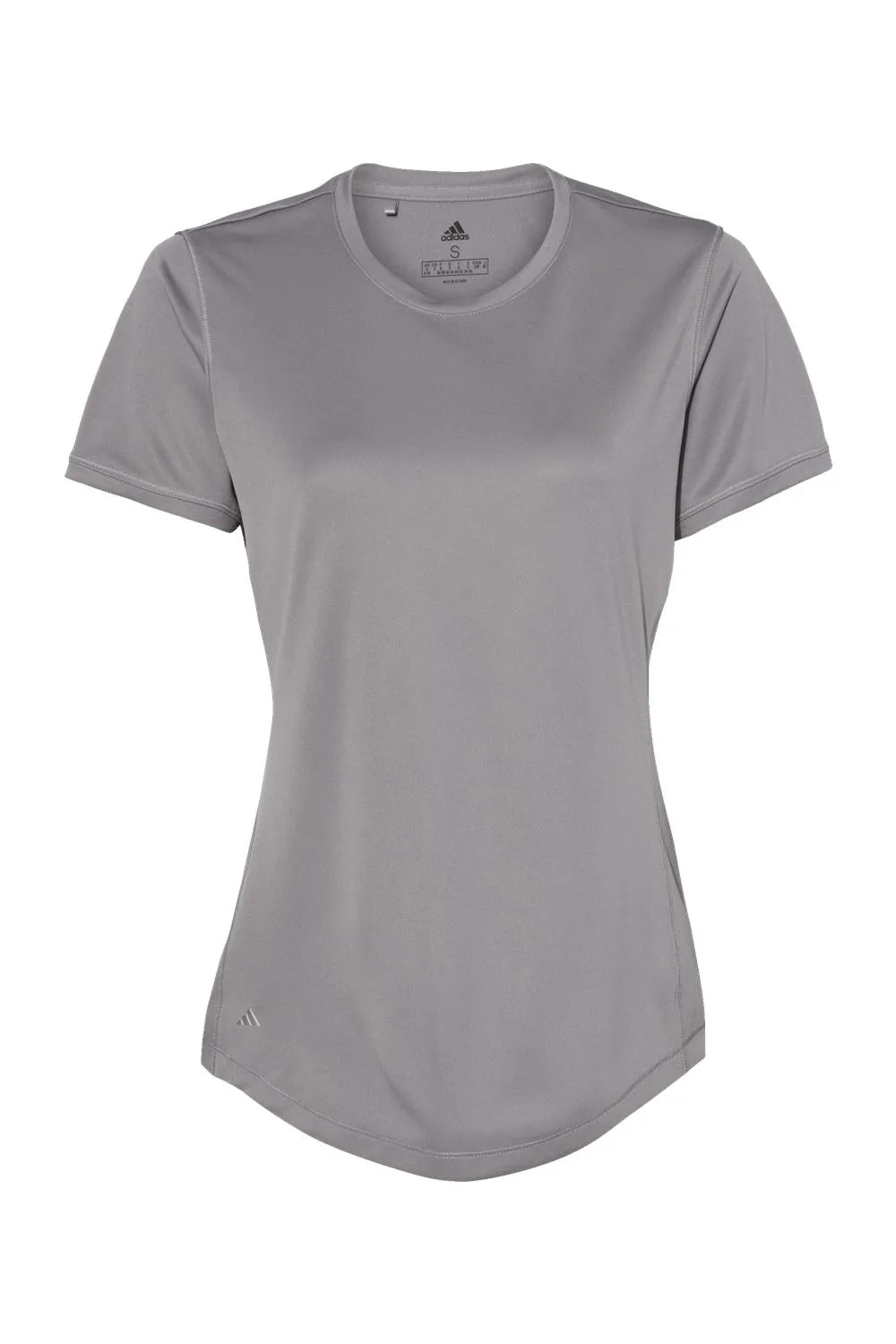 Adidas Womens UPF 50  Short Sleeve Crewneck T-Shirt - Grey - Closeout