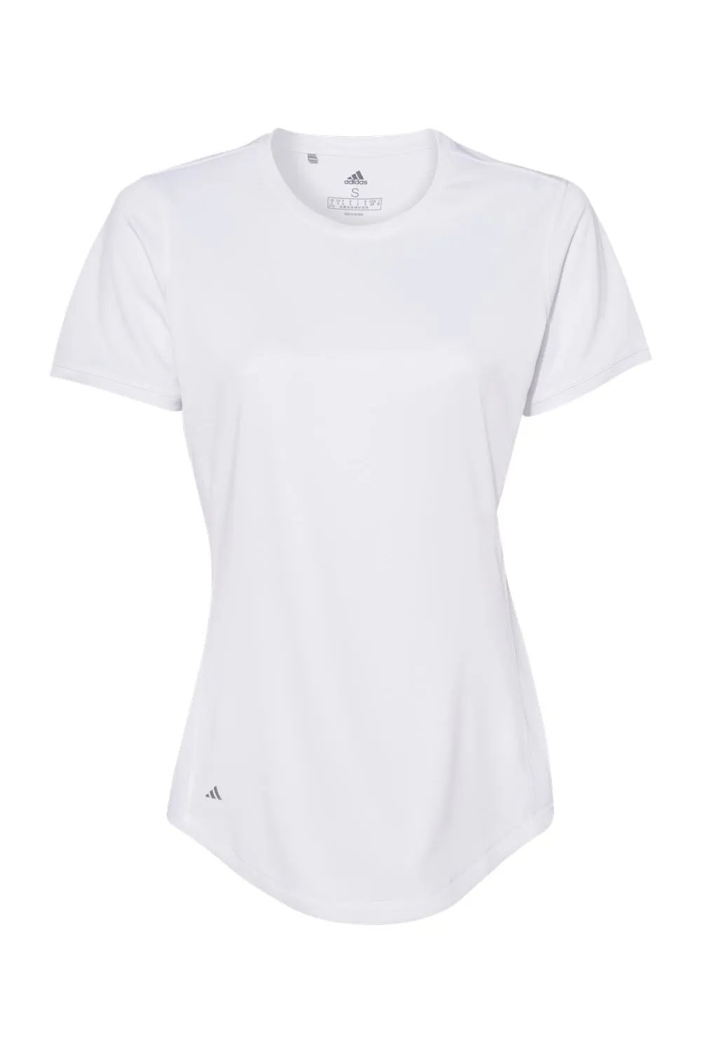 Adidas Womens UPF 50  Short Sleeve Crewneck T-Shirt - White