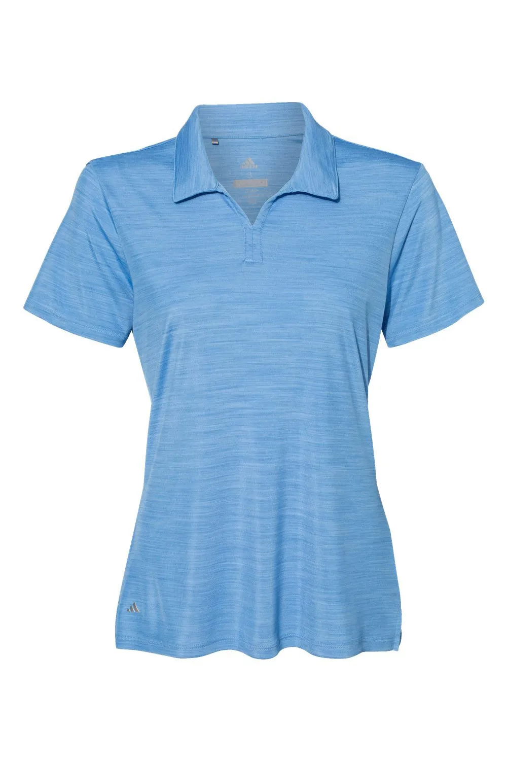 Adidas Womens UPF 50  Short Sleeve Polo Shirt - Lucky Blue Melange - Closeout