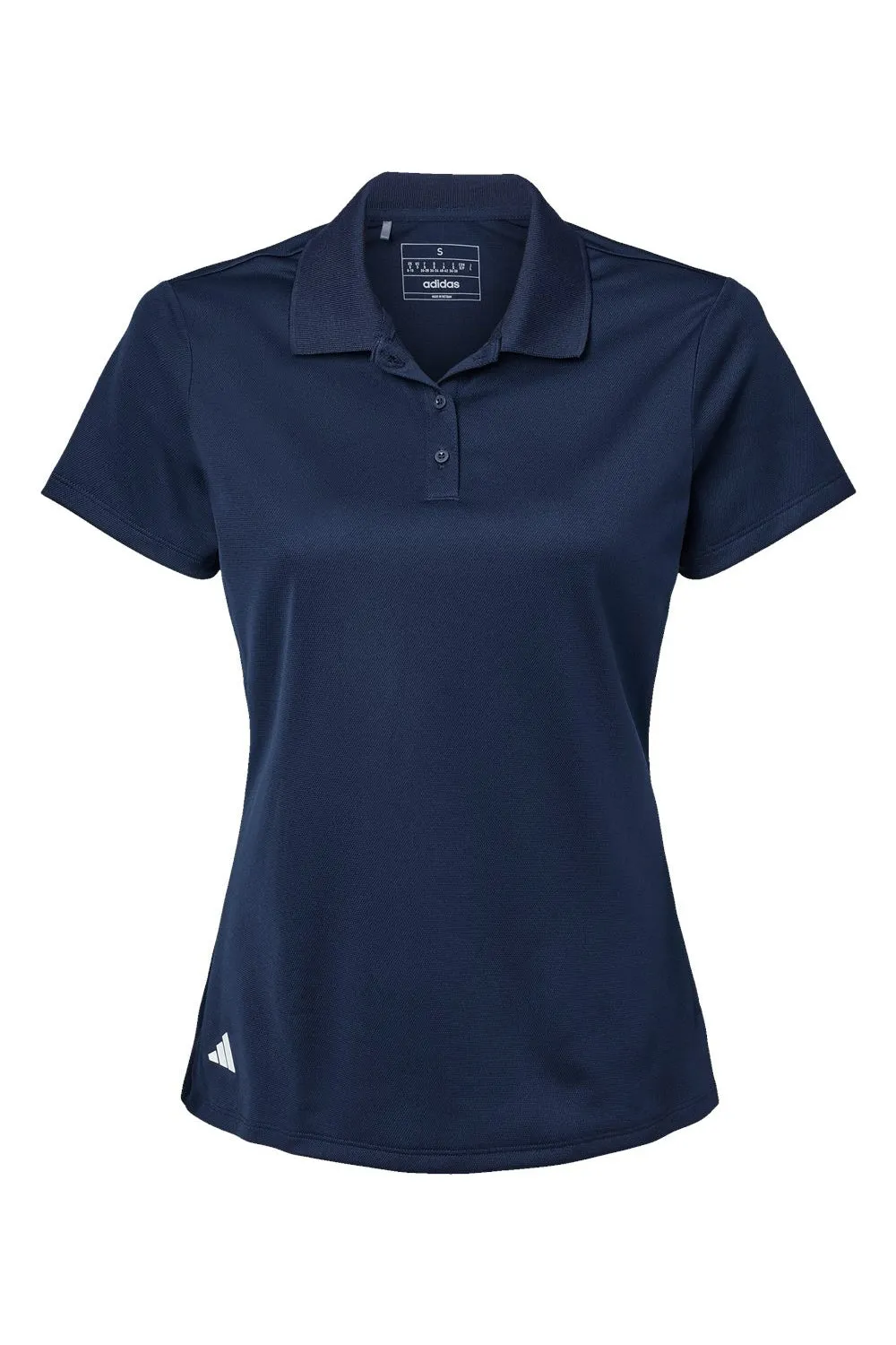 Adidas Womens UV Protection Short Sleeve Polo Shirt - Collegiate Navy Blue
