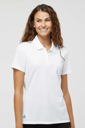 Adidas Womens UV Protection Short Sleeve Polo Shirt - White