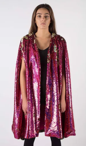 Any Old Iron Hologram Sequin Cape