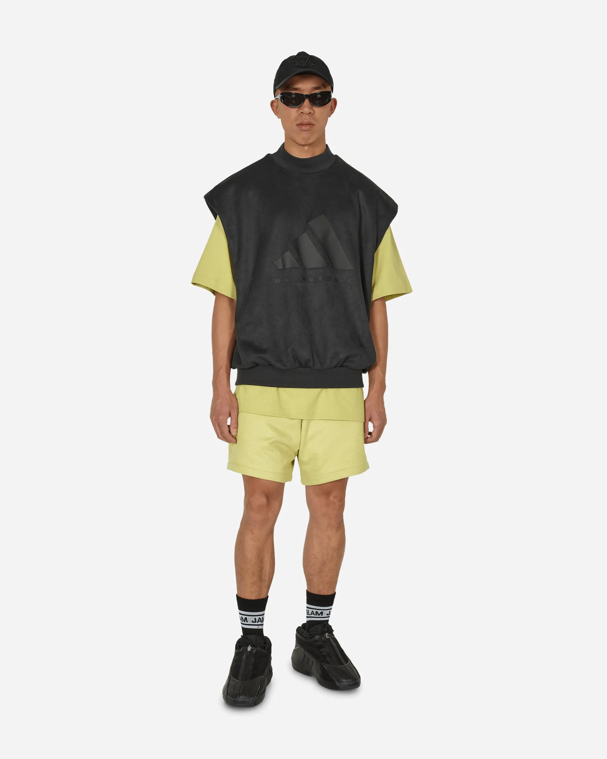 Basketball Sueded Sleeveless Sweatshirt Carbon
