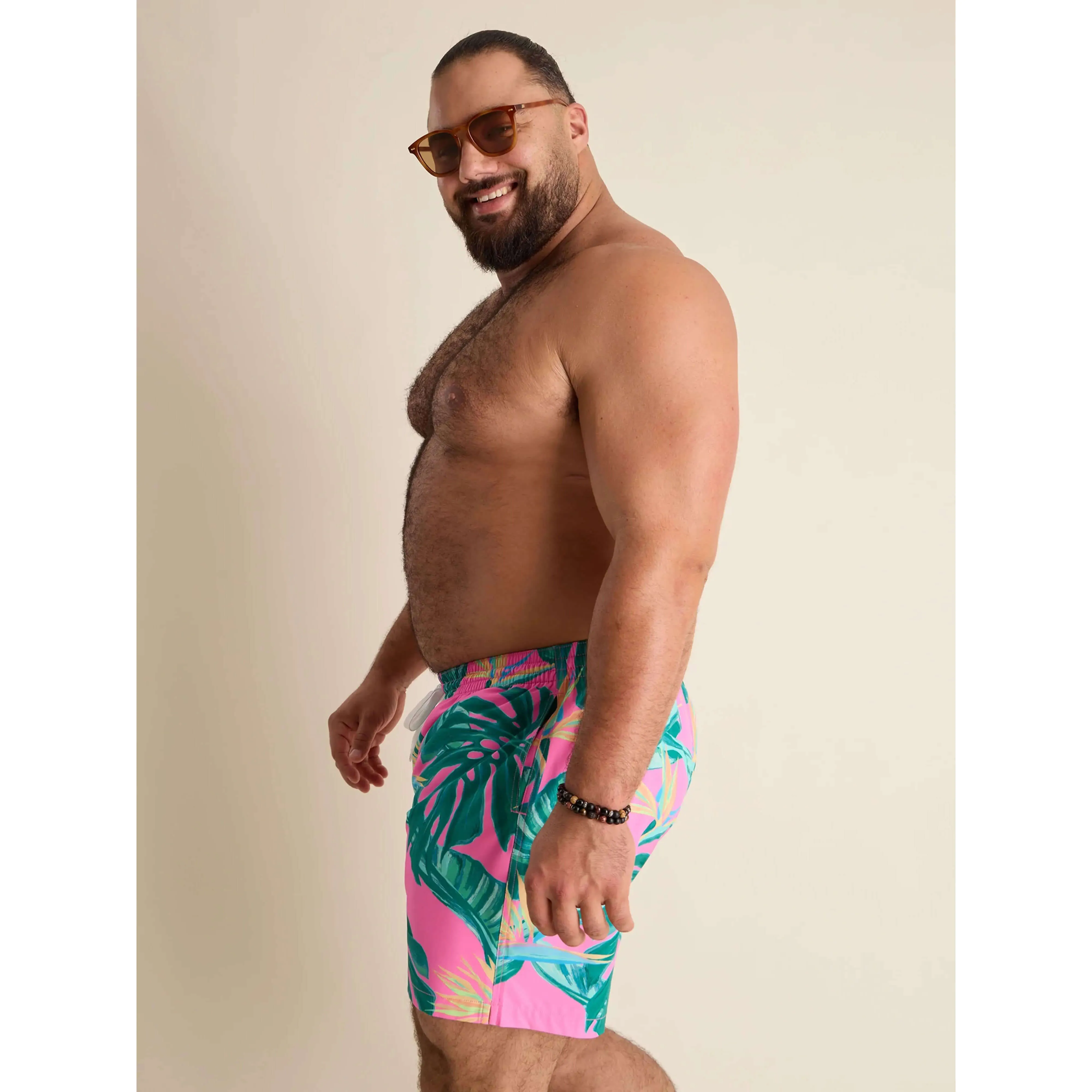 Chubbies 5.5-Inch The Birds of Paradise Swim Trunks - Bright Pink Chubbies Clothing
