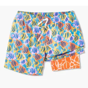 Chubbies 5.5-Inch The Fish Tanks Swim Trunks - Bright Blue Chubbies Clothing