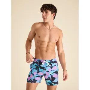 Chubbies 5.5-Inch The Fluorescent Funk Swim Trunks - Black Chubbies Clothing