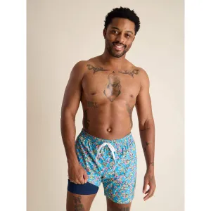 Chubbies 5.5-Inch The Isle x Chubbies Floral Swim Trunks - Bright Blue Chubbies Clothing