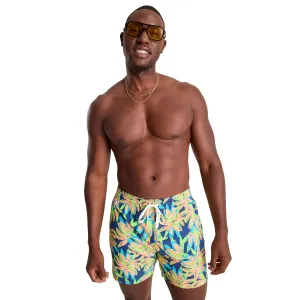 Chubbies 5.5-Inch The Ocean Flowers Swim Trunks - Bright Green - Pattern Base (Includes Plaids) Chubbies Clothing