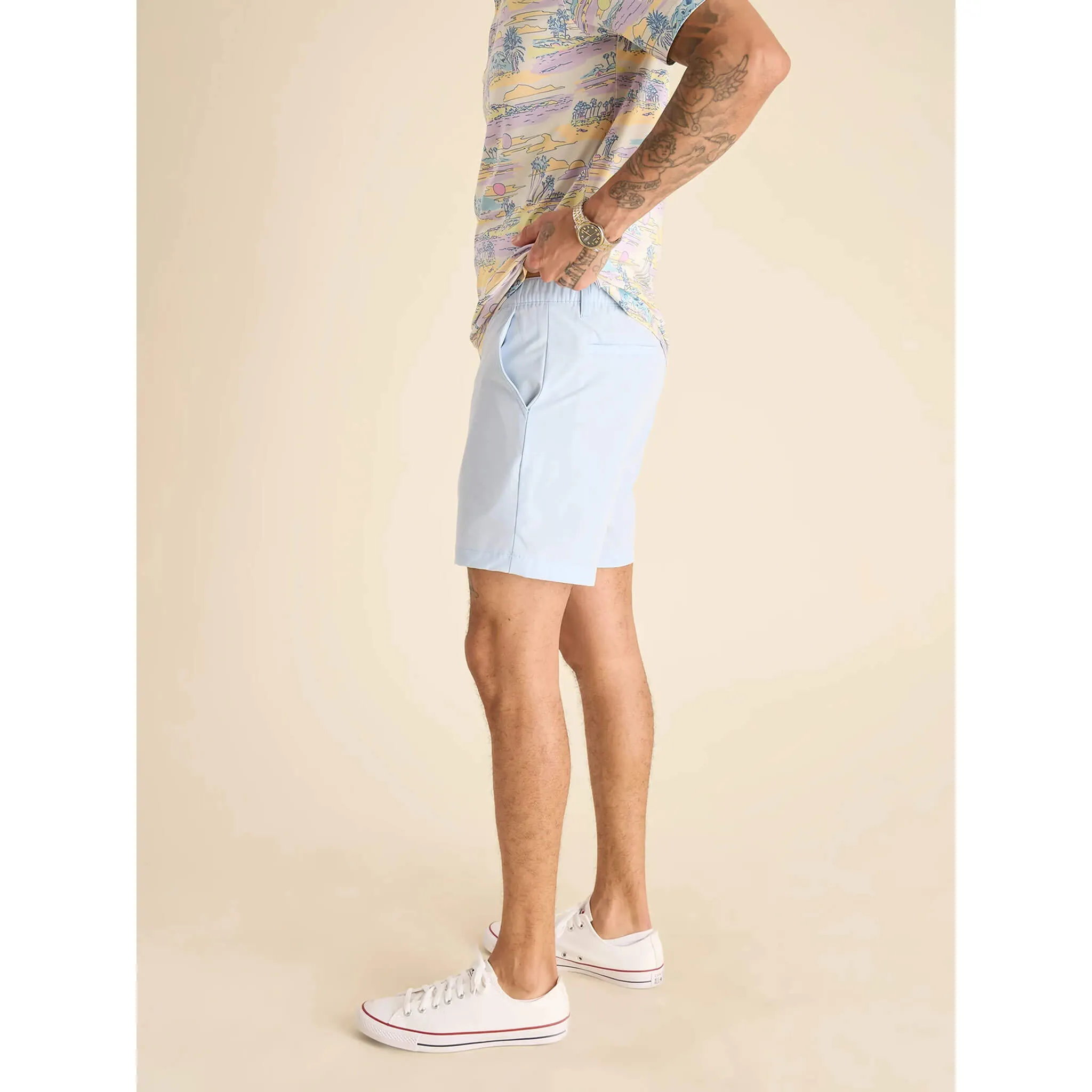 Chubbies 6-Inch The Powder Puff Blues Performance Shorts - Light/Pastel Blue Chubbies Clothing