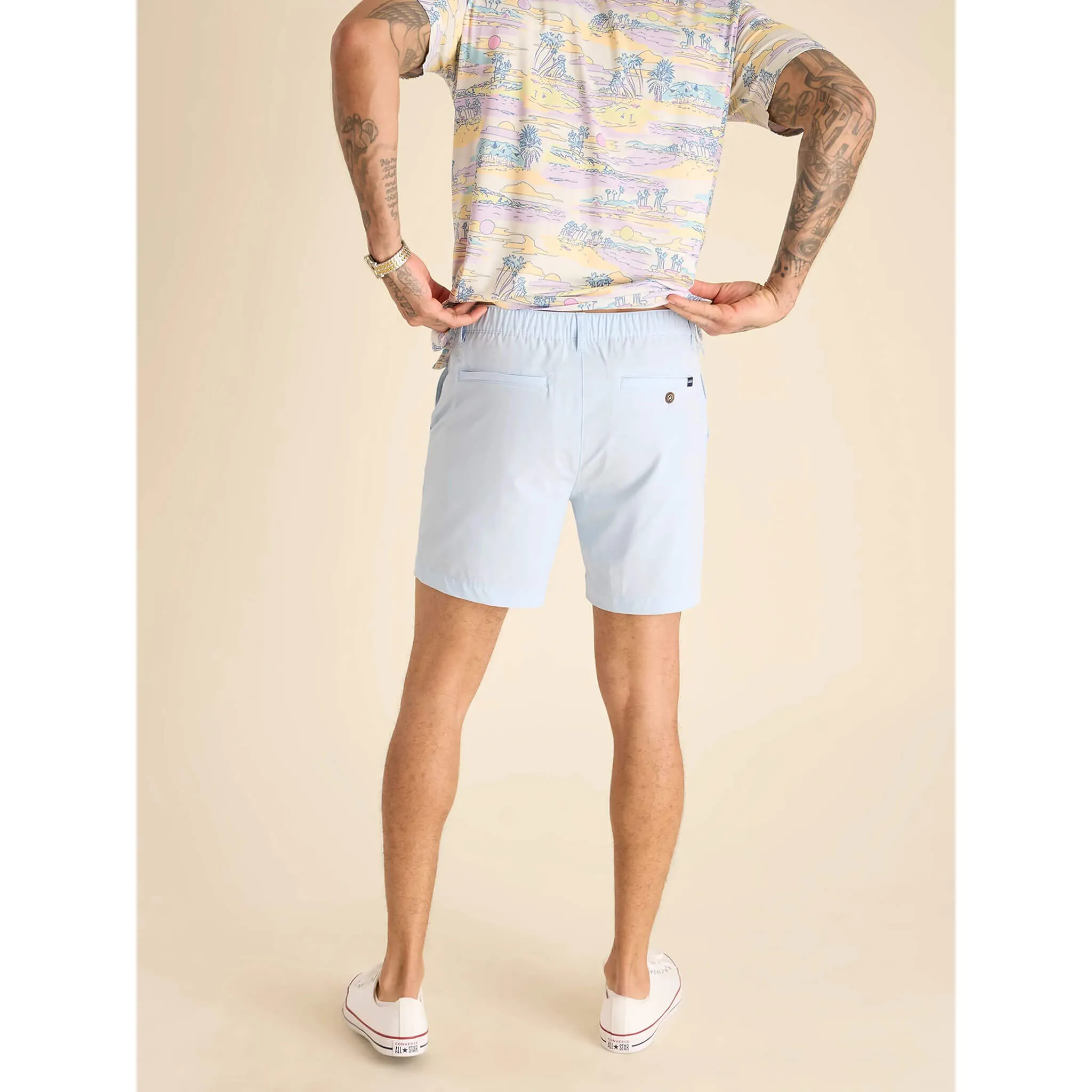 Chubbies 6-Inch The Powder Puff Blues Performance Shorts - Light/Pastel Blue Chubbies Clothing
