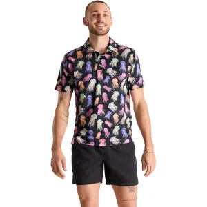 Chubbies The Don't Be Jelly Performance Polo Shirt - Black Chubbies Clothing
