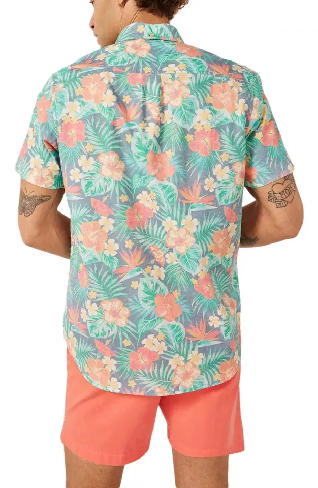 Chubbies The Life in Paradise Short Sleeve Sport Shirt - Navy Chubbies Clothing