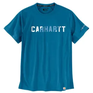 Clothing_Carhartt_Tops Men's Force Relaxed Fit Midweight Short-Sleeve Block Logo Graphic T-Shirt