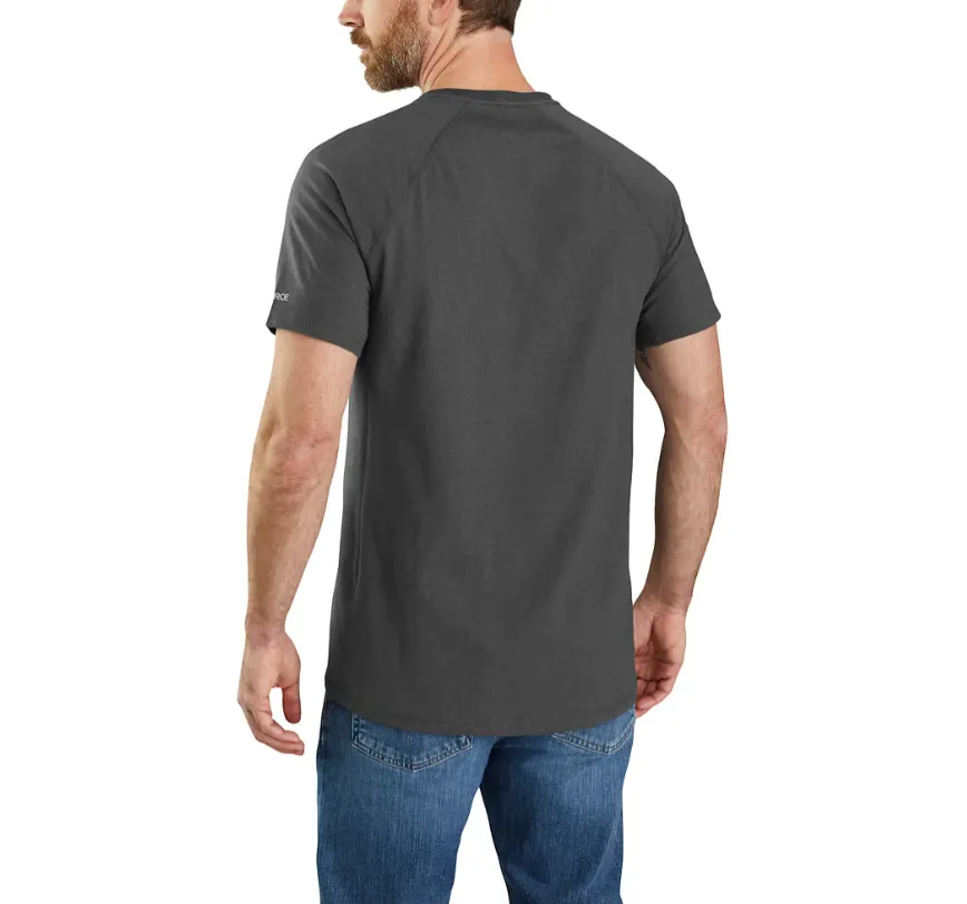 Clothing_Carhartt_Tops Men's Force Relaxed Fit Midweight Short-Sleeve Block Logo Graphic T-Shirt