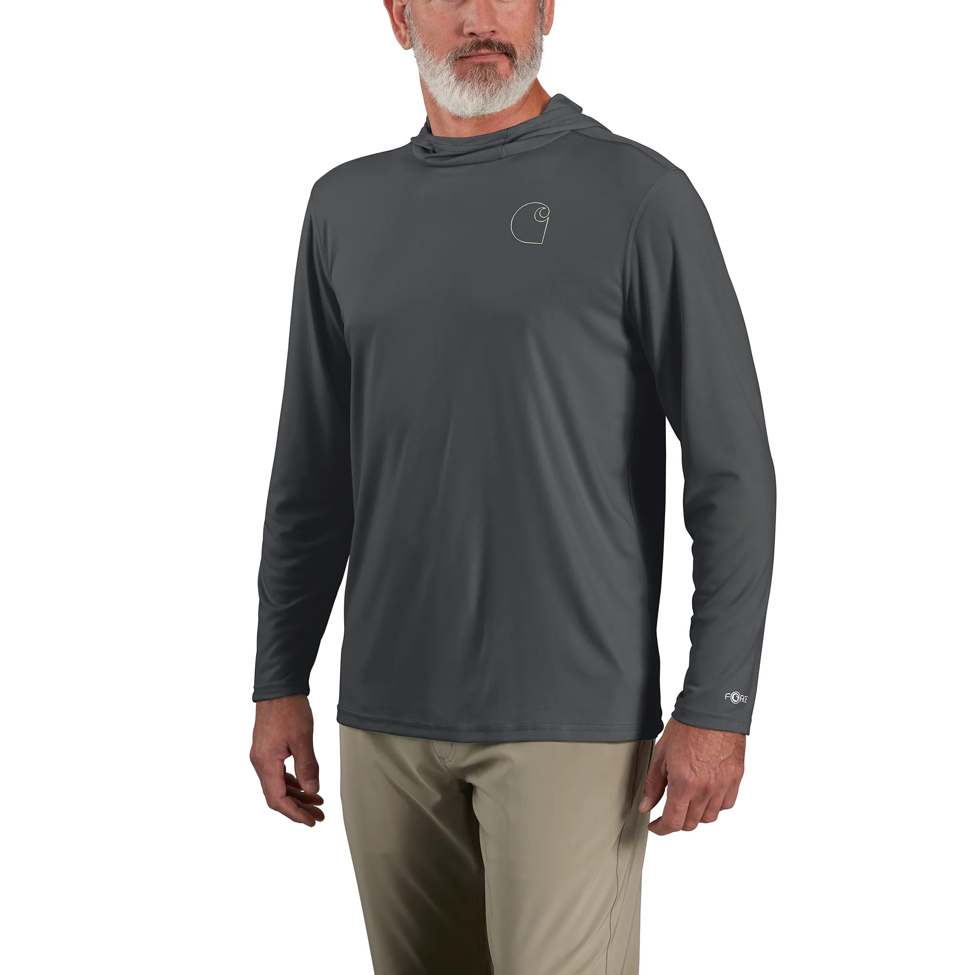 Clothing_Carhartt_Tops Men's Force Sun Defender Lightweight Long-Sleeve Hooded Logo Graphic T-Shirt