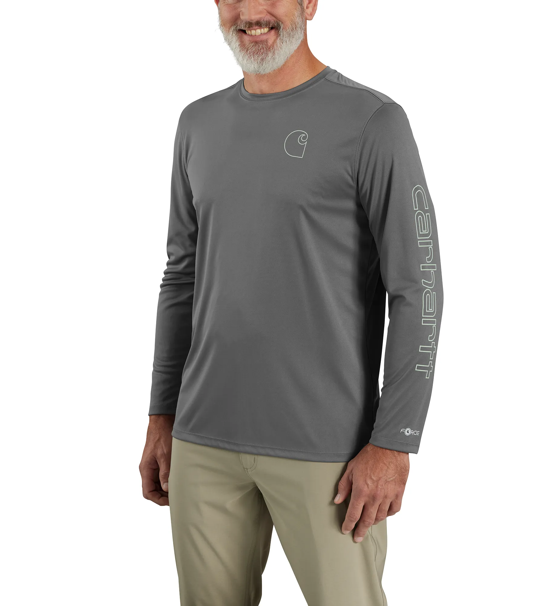 Clothing_Carhartt_Tops Men's Force Sun Defender Lightweight Long-Sleeve Logo Graphic T-Shirt