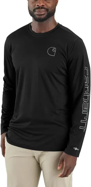 Clothing_Carhartt_Tops Men's Force Sun Defender Lightweight Long-Sleeve Logo Graphic T-Shirt