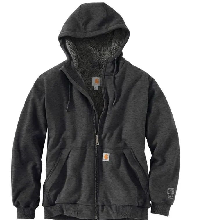 Clothing_Carhartt_Tops Men's Rain Defender Rockland Sherpa Lined Full Zip Hooded Sweatshirt