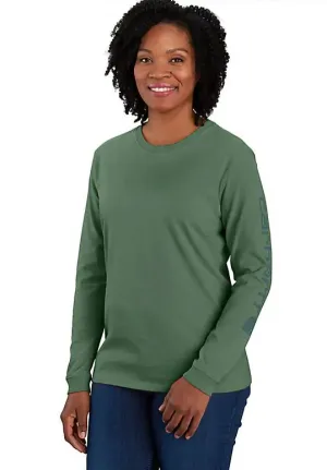 Clothing_Carhartt_Tops Women's Loose Fit Heavyweight Long-Sleeve Logo Sleeve Graphic T-Shirt