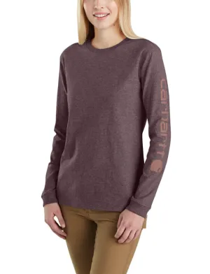 Clothing_Carhartt_Tops Women's Loose Fit Heavyweight Long-Sleeve Logo Sleeve Graphic T-Shirt