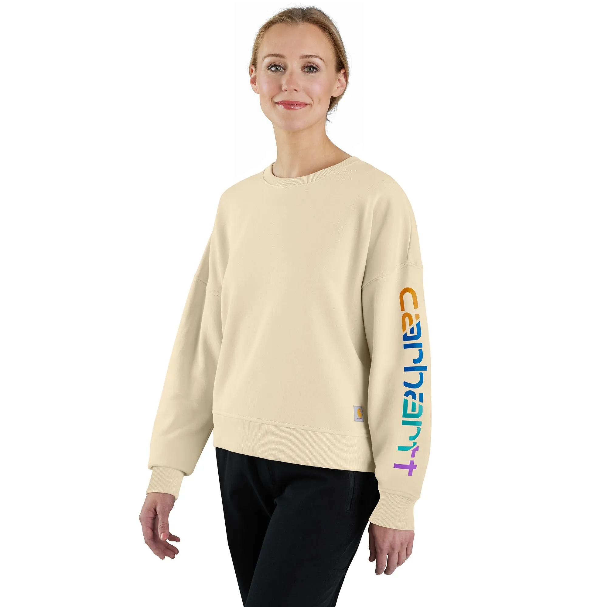 Clothing_Carhartt_Tops Women's TENCEL Fiber Series Loose Fit Sleeve Graphic Sweatshirt