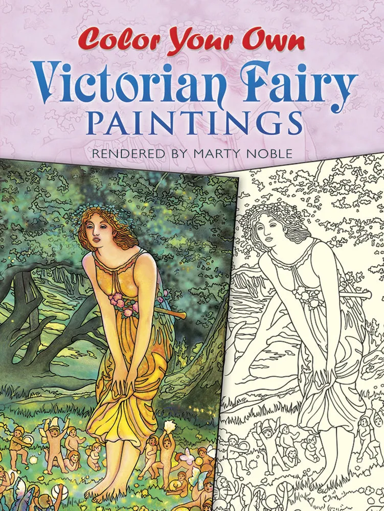 Color Your Own Victorian Fairy Paintings - Coloring Book