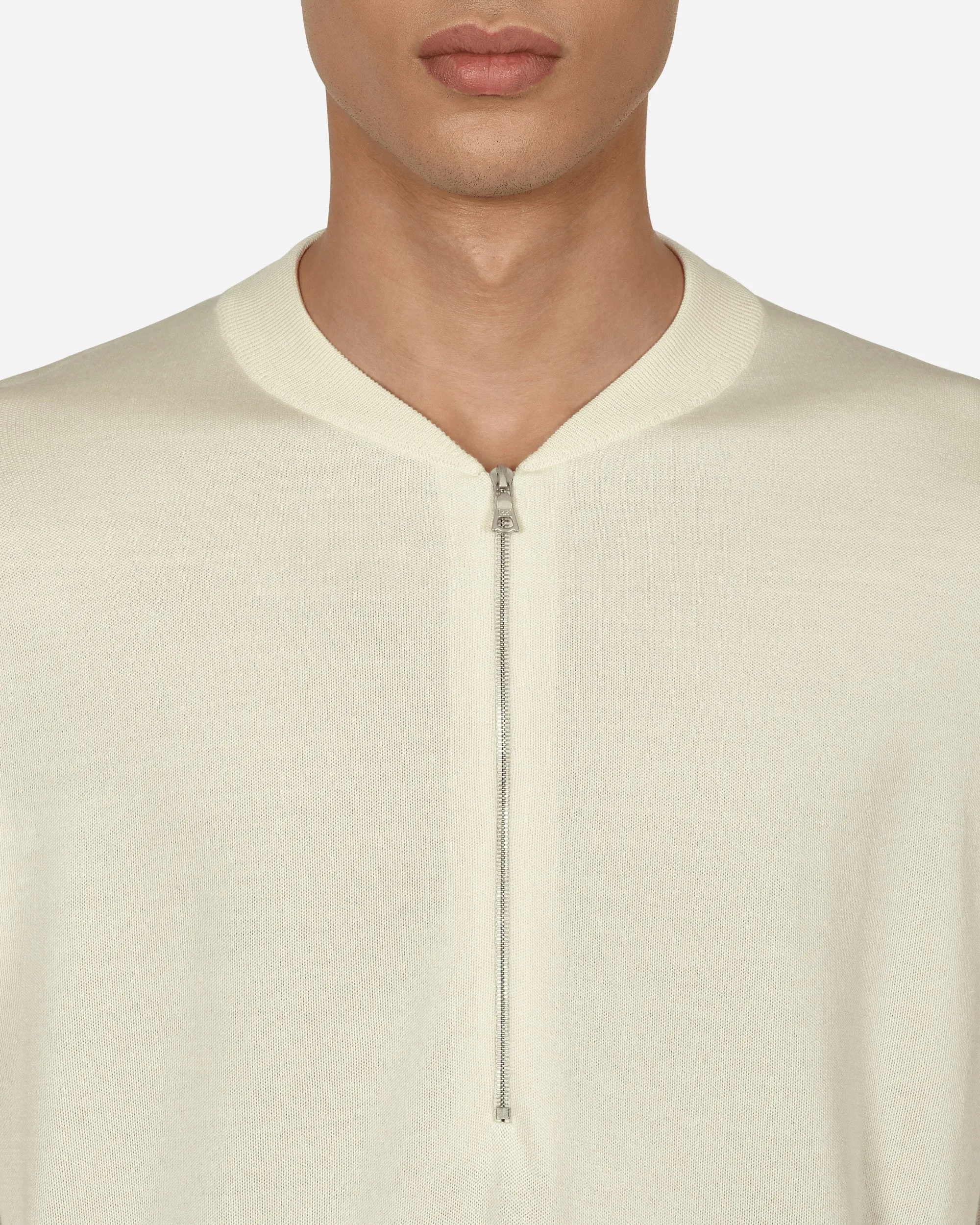 ESC Wool Half-Zip Top White