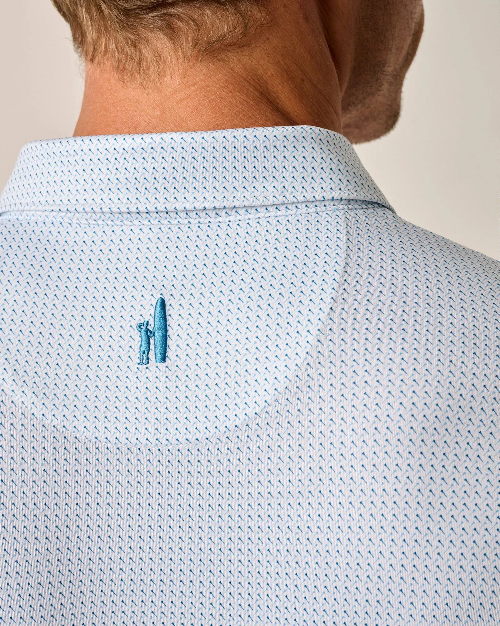 Johnnie-O Tee Time Prep-Formance Polo Shirt - Barrels Blue Johnnie-O Clothing