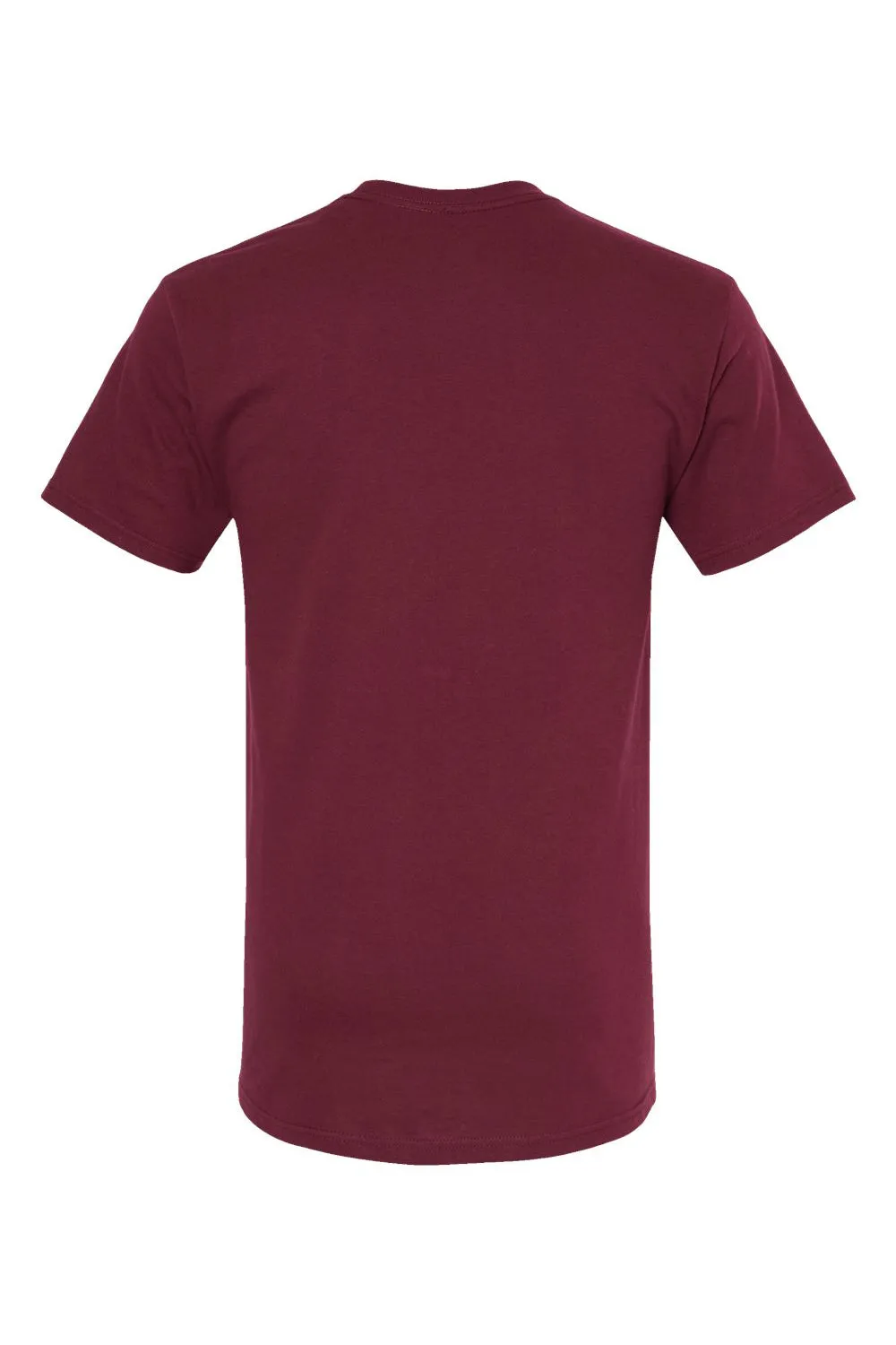 M&O Mens Gold Soft Touch Short Sleeve Crewneck T-Shirt - Maroon Clothing M-O