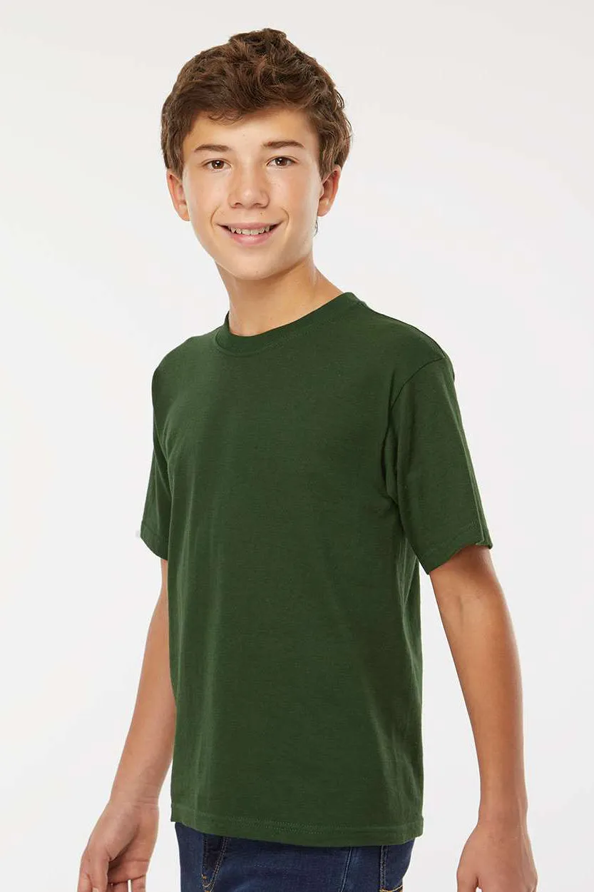 M&O Youth Gold Soft Touch Short Sleeve Crewneck T-Shirt - Forest Green Clothing M-O