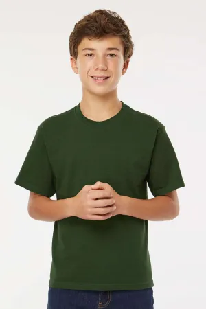 M&O Youth Gold Soft Touch Short Sleeve Crewneck T-Shirt - Forest Green Clothing M-O