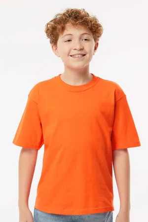 M&O Youth Gold Soft Touch Short Sleeve Crewneck T-Shirt - Orange Clothing M-O