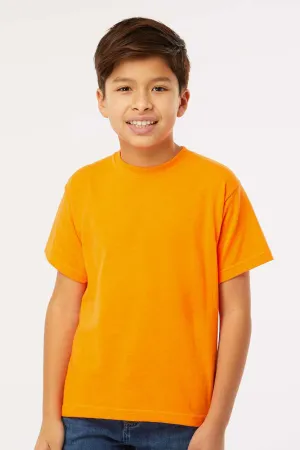 M&O Youth Gold Soft Touch Short Sleeve Crewneck T-Shirt - Safety Orange Clothing M-O