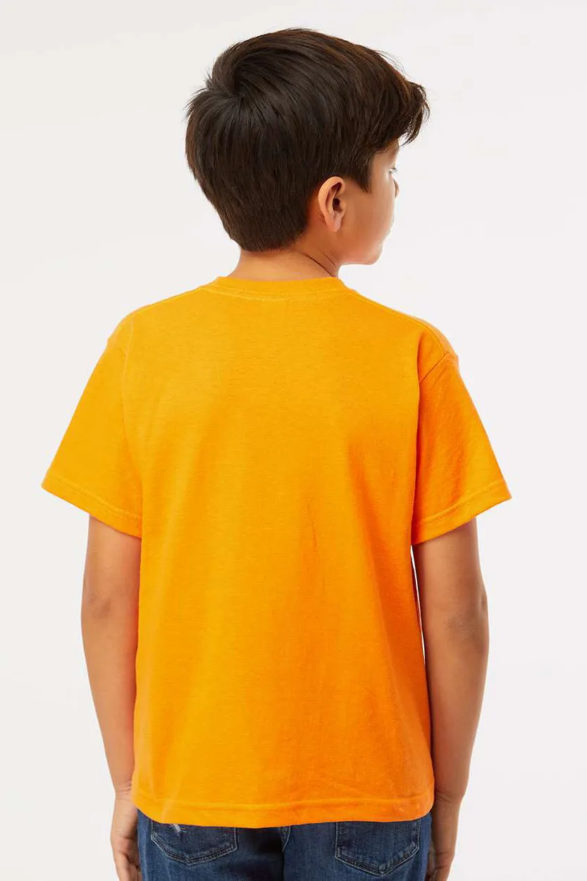 M&O Youth Gold Soft Touch Short Sleeve Crewneck T-Shirt - Safety Orange Clothing M-O