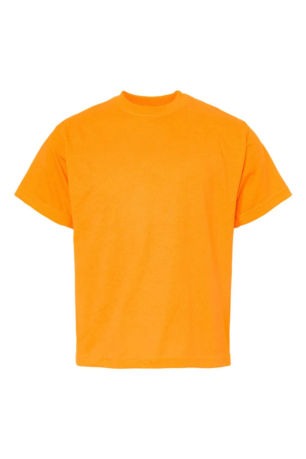 M&O Youth Gold Soft Touch Short Sleeve Crewneck T-Shirt - Safety Orange Clothing M-O