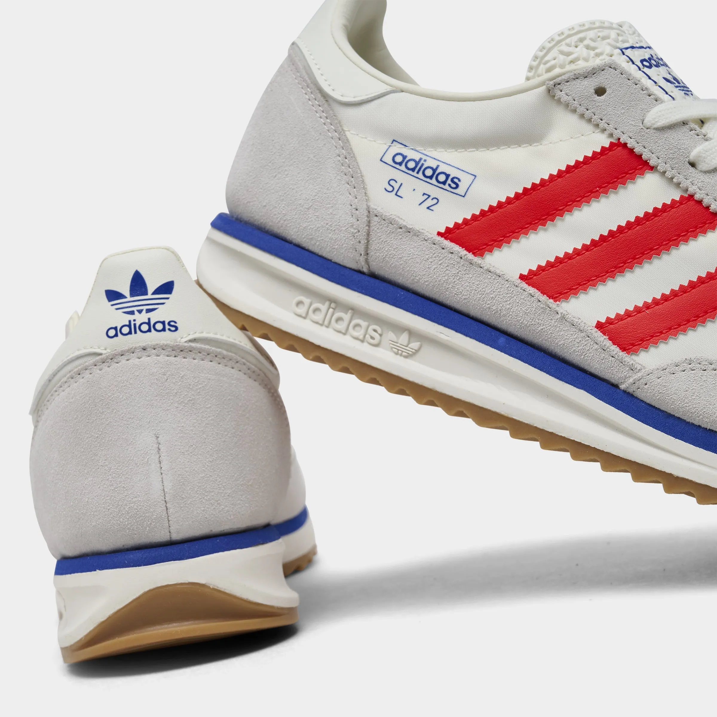Mens Adidas adidas SL 72 RS White / Red - Blue