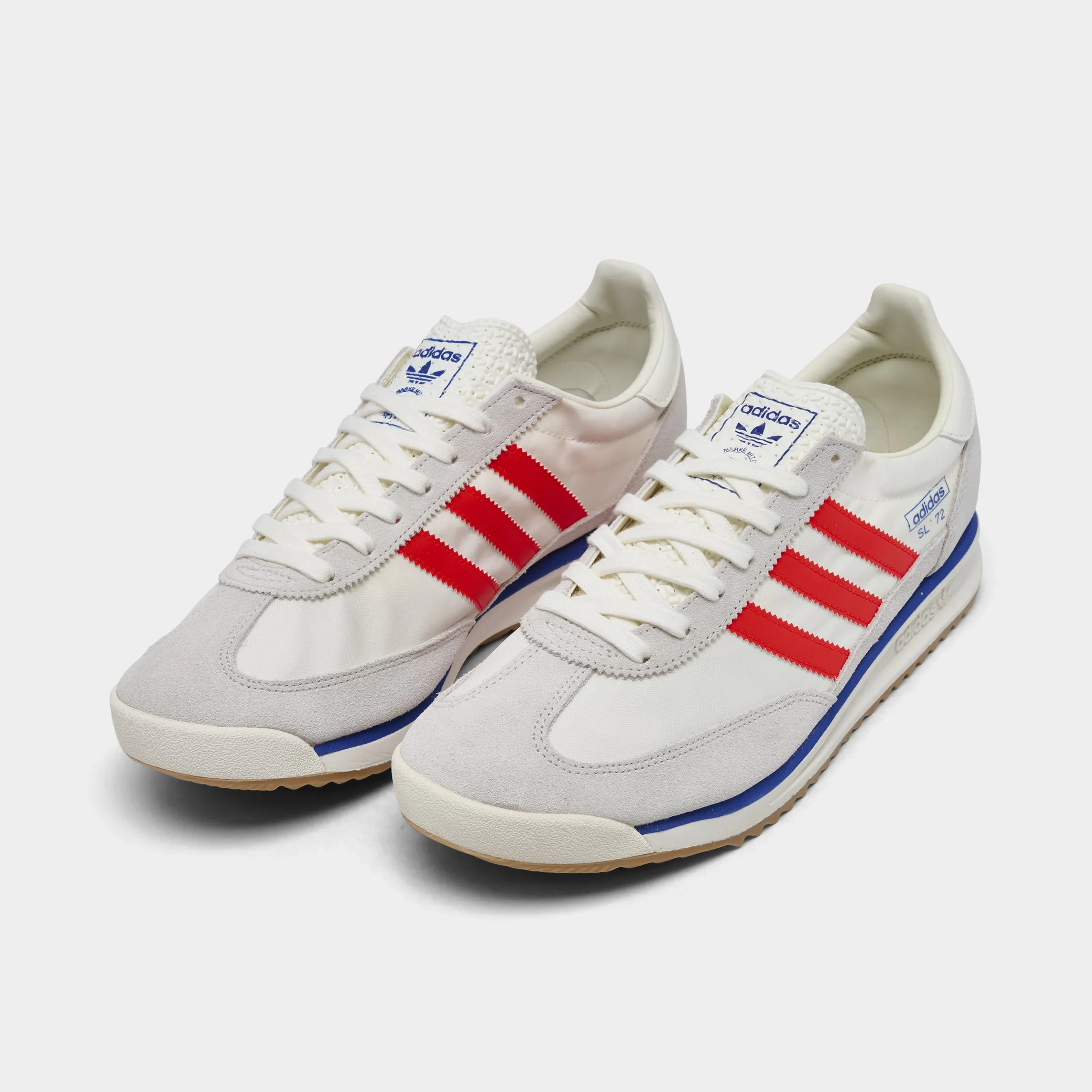 Mens Adidas adidas SL 72 RS White / Red - Blue