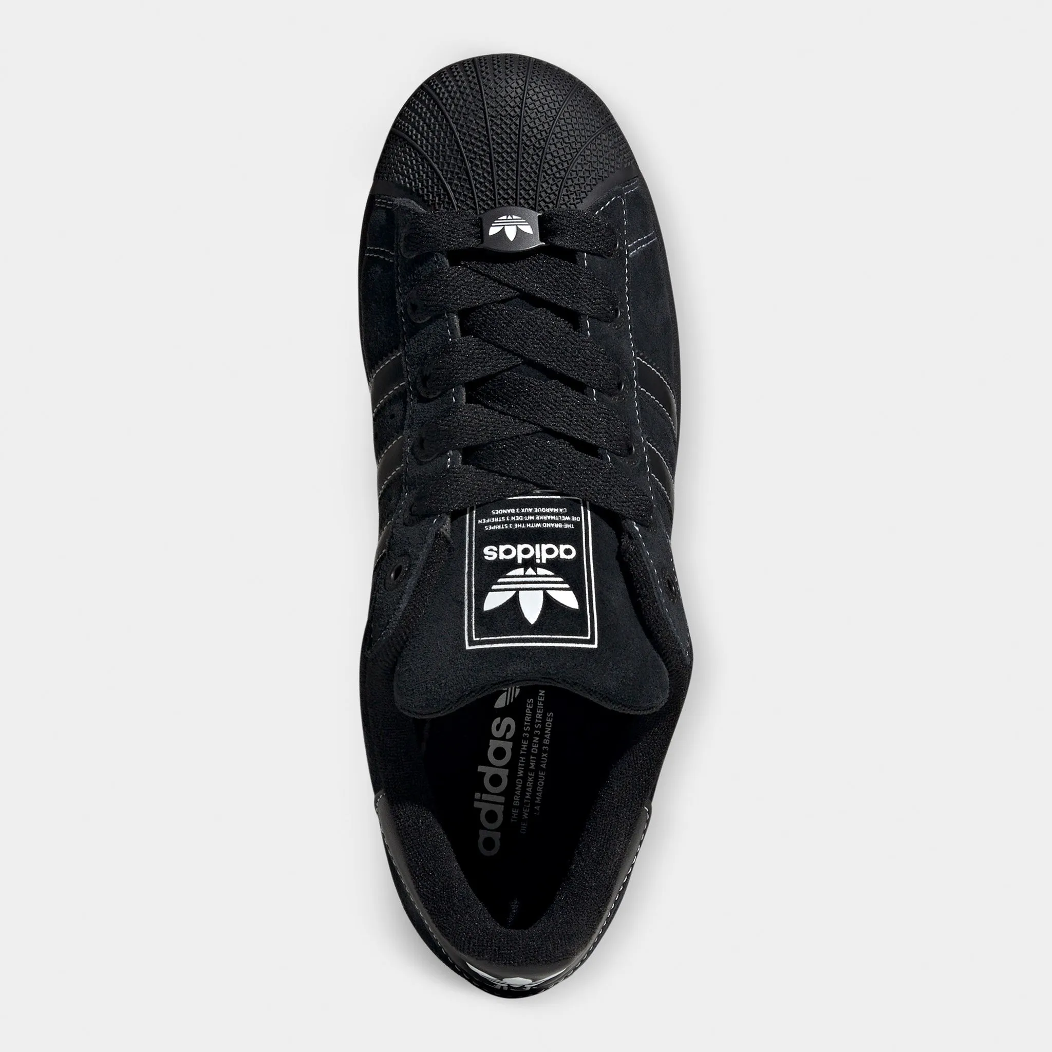 Mens Adidas adidas Superstar II Black / Black