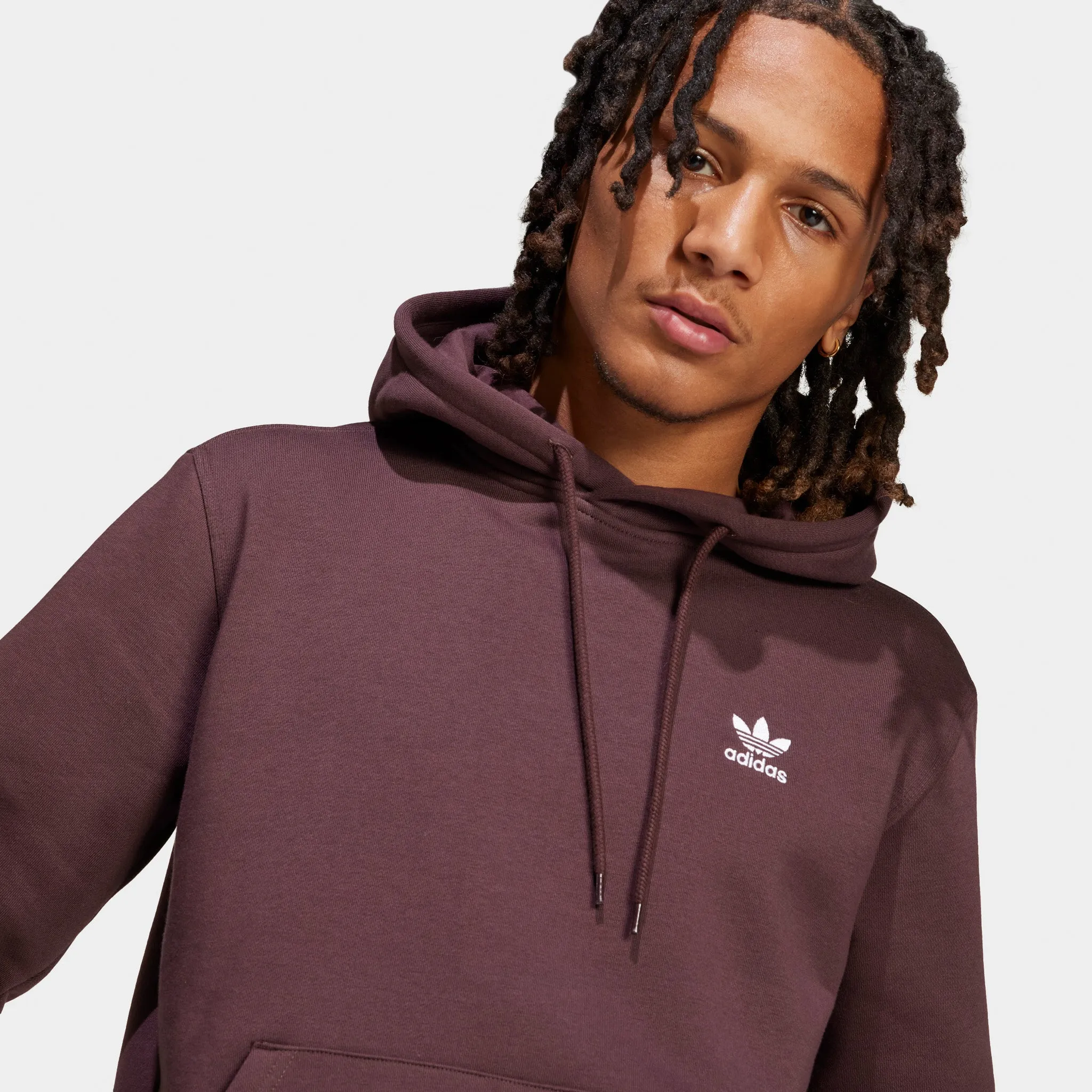 Mens Adidas adidas Trefoil Essentials Hoodie / Shadow Brown