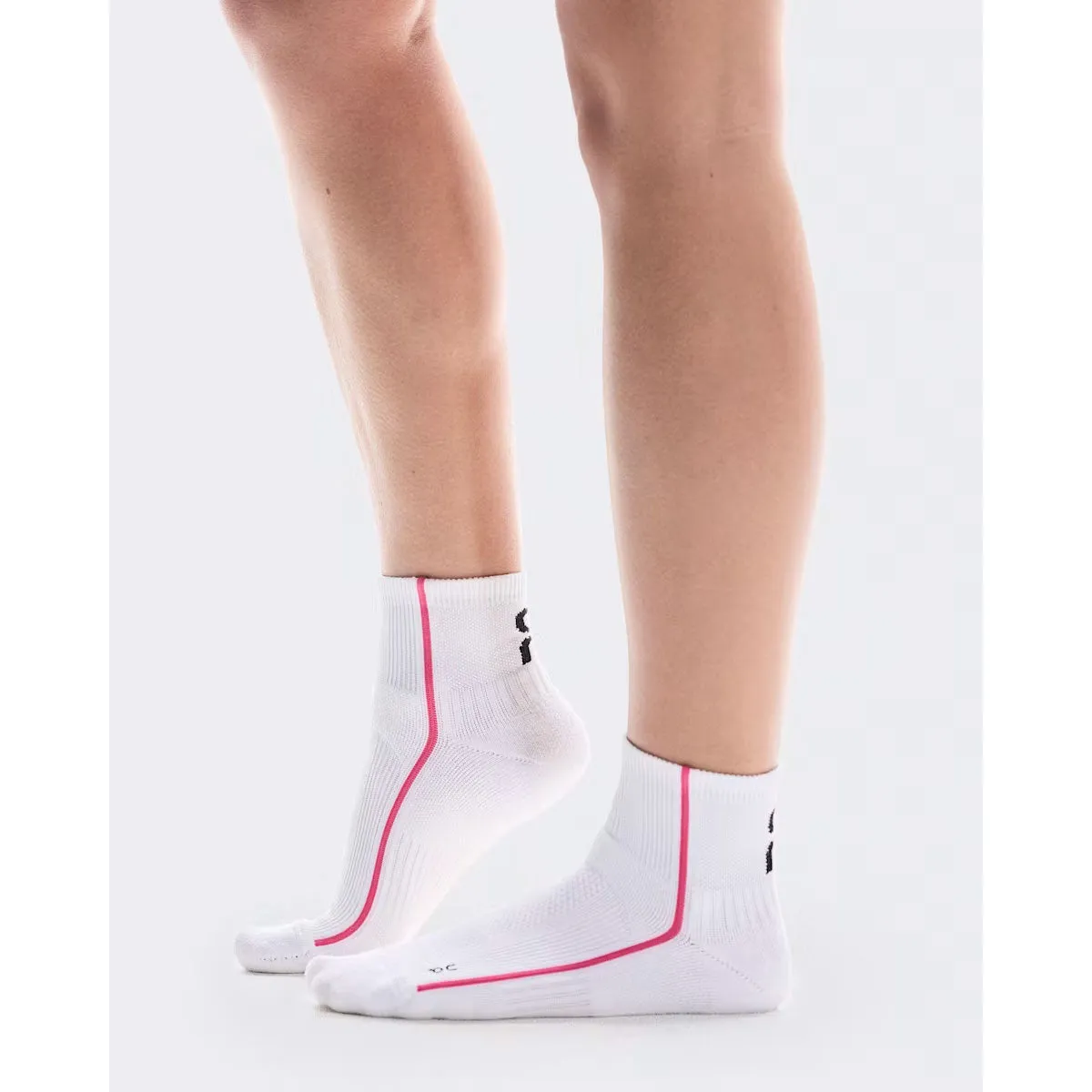 Mens Chubbies On Unisex Court Mid Socks - White / Pink