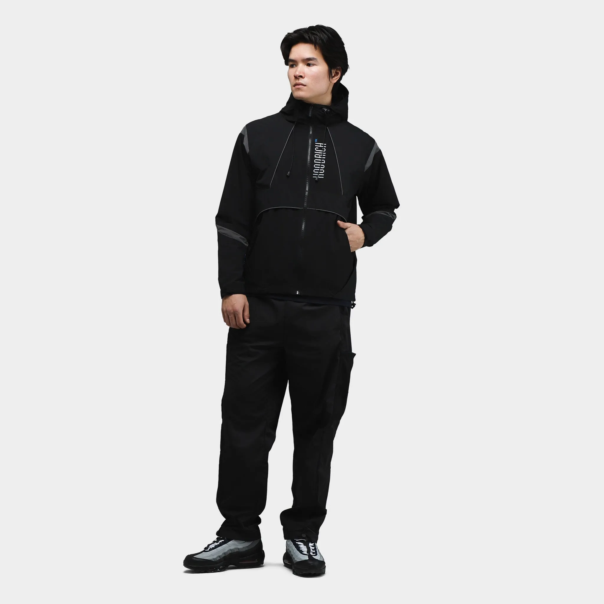Mens Hoodrich Hoodrich Affect Woven Zippered Jacket Black / Lava Smoke - Deja Vu Blue