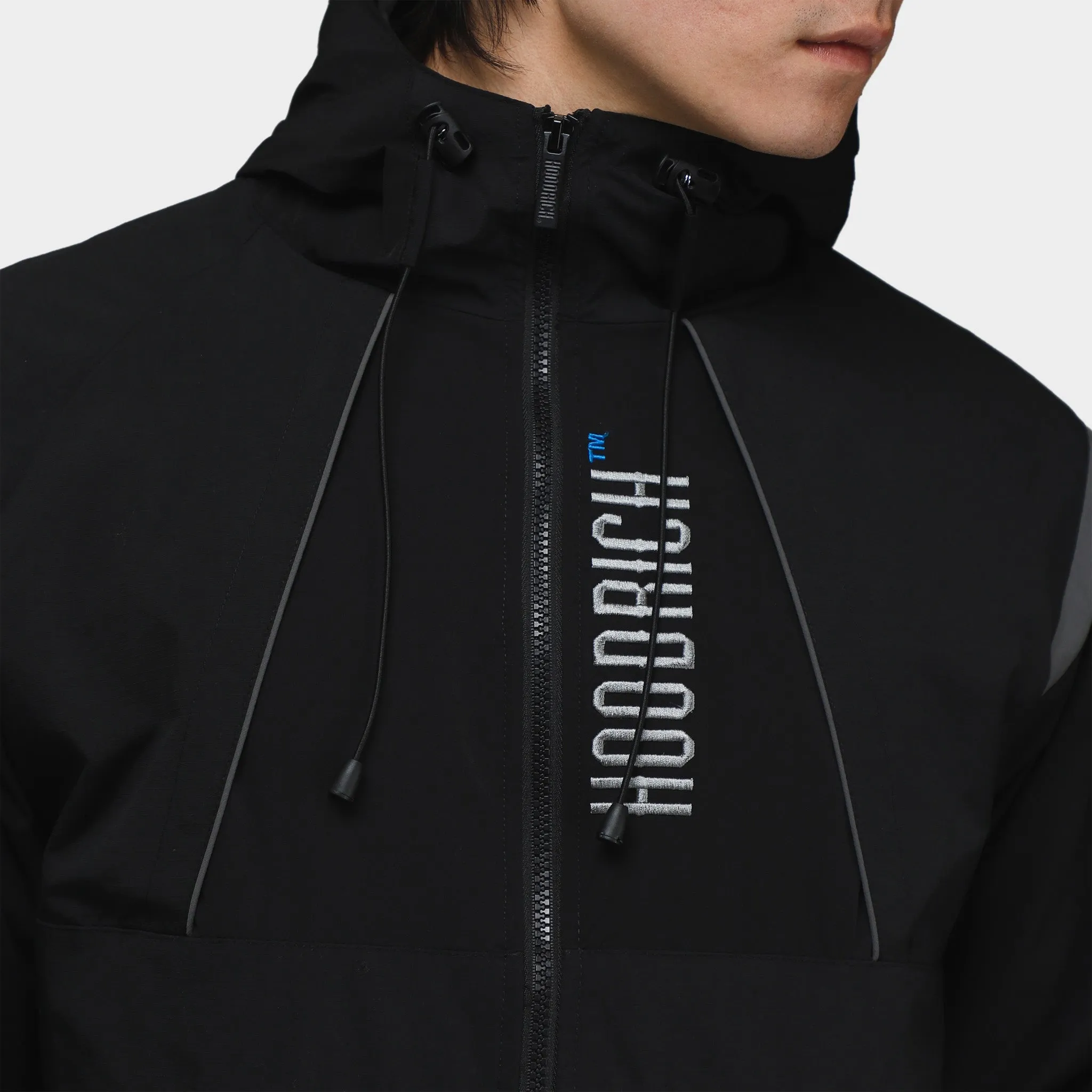 Mens Hoodrich Hoodrich Affect Woven Zippered Jacket Black / Lava Smoke - Deja Vu Blue