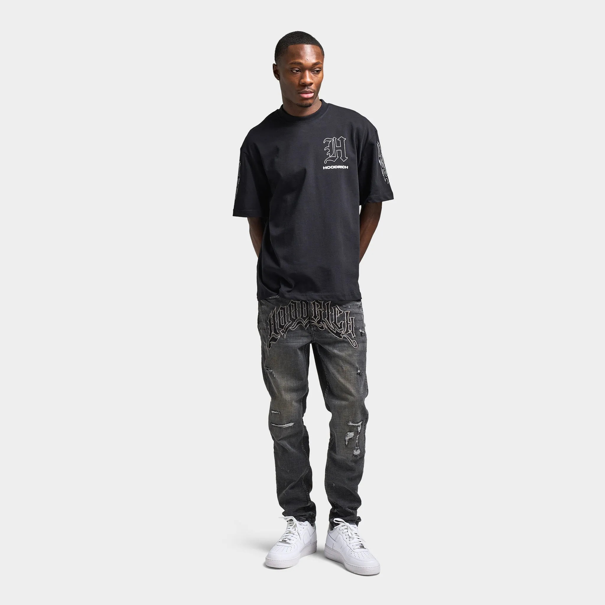 Mens Hoodrich Hoodrich Chroma Oversized Graphic T-Shirt Black / Grey